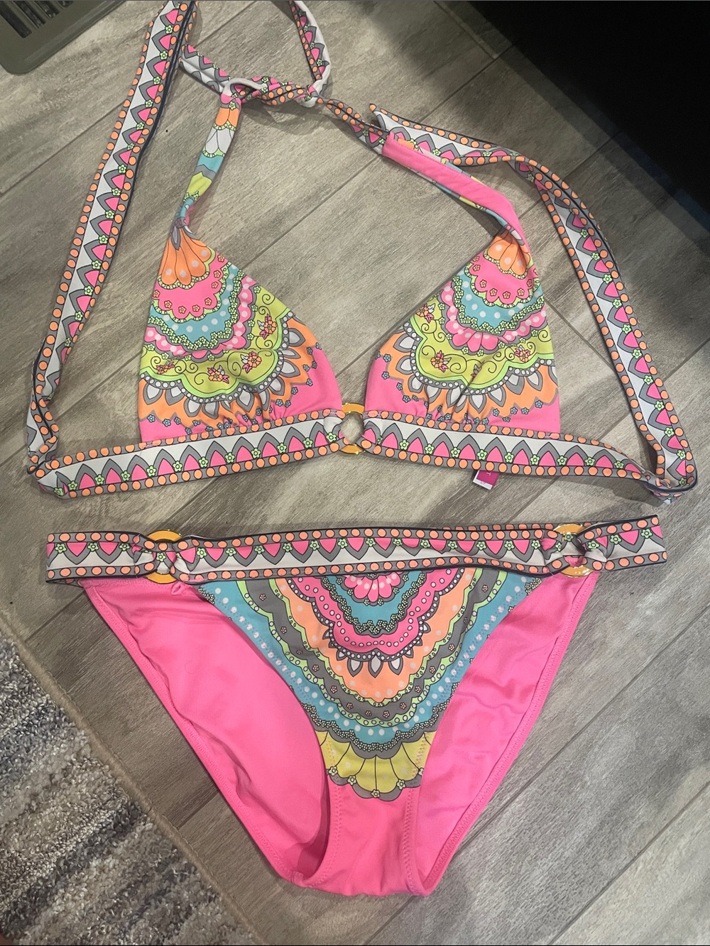 Victoria Secret Neon Bikini Mandala